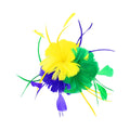 Mardi Gras Feather Mesh Flower Fascinator Headband
