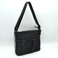 Classic Quilted Nylon Crossbody Bag with Multi-Zipper Pockets