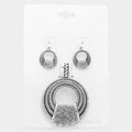 Embossed metal pendant set