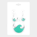 Sea Glass Wave Round Magnetic Pendant Set