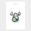 Abalone Bubble Metal Magnetic Pendant Set
