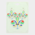 Colorful Fleur de Lis Pendant Set