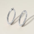 Twisted Metal Hoop Pin Catch Earrings