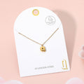 -Q- Stainless Steel Monogram Pendant Necklace