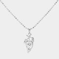 Rhinestone Pointed Fruit Pendant Necklace