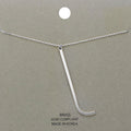 -l- Brass Initial Monogram Metal Pendant Necklace