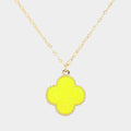 Druzy Quatrefoil Pendant Necklace