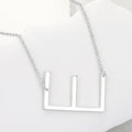 -E- Metal Initial Monogram Pendant Necklace