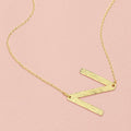 -N- Gold Dipped Initial Monogram Pendant Necklace