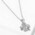 Stone Paved Mini Clover Pendant Necklace