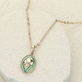 Conch Shell Colored Metal Pendant Necklace