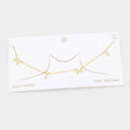 Gold Dipped CZ MIMI Message Pendant Necklace