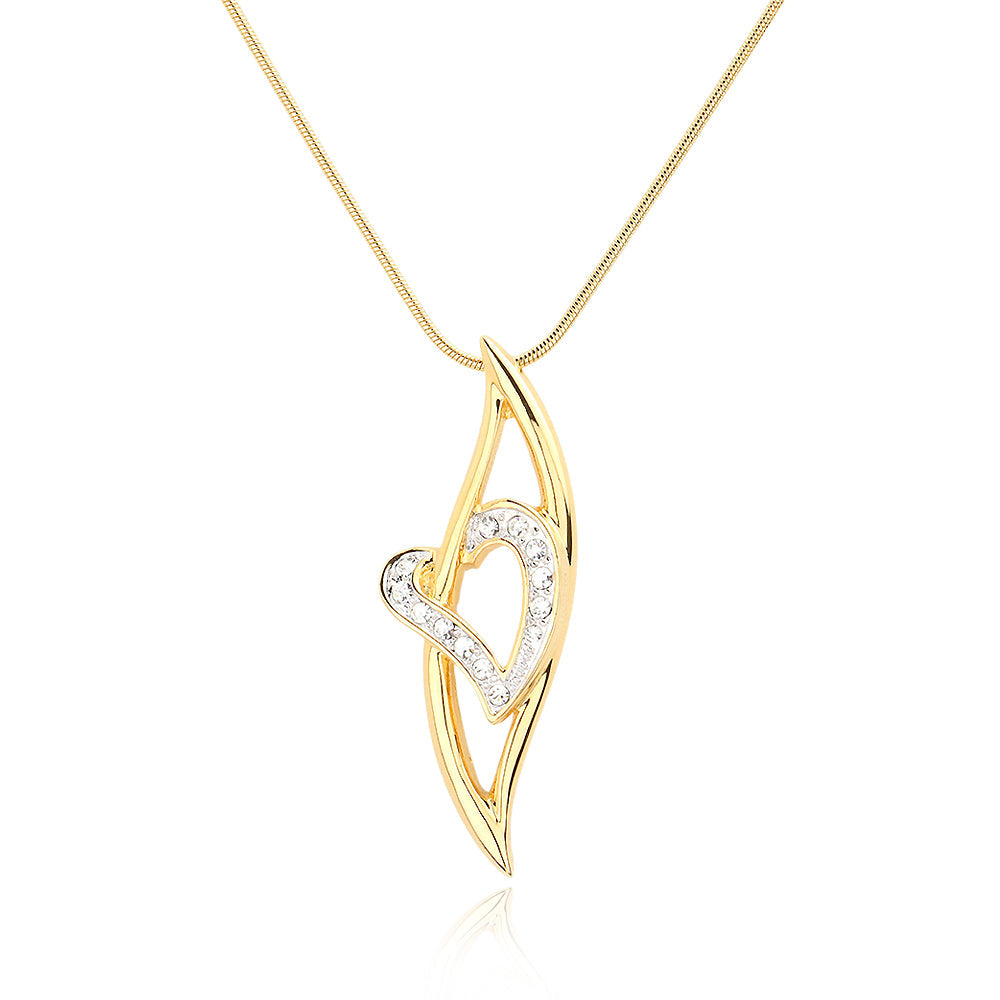 Crystal heart pendant necklace