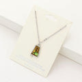 Alabama State Map Abalone Pendant Necklace
