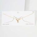 -Y- CZ Initial Monogram Pendant Necklace