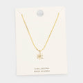 CZ Cubic Zirconia Turtle Pendant Necklace
