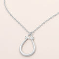 Minimalist Open Teardrop Pendant Necklace