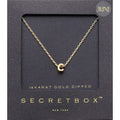 -C- SECRET BOX_14K Gold Dipped Initial Monogram Pendant Necklace