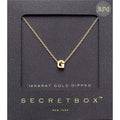 -G- SECRET BOX_14K Gold Dipped Initial Monogram Pendant Necklace