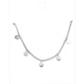 Brass Metal Disc Pendant Station Necklace
