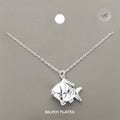 Silver Plated Metal Fish Pendant Necklace