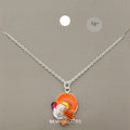 Silver Plated Turkey Pendant Necklace