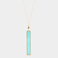 Celluloid Acetate Rectangle Pendant Long Necklace