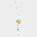 Semi Precious Stone Pendant Long Necklace