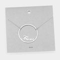 Brass Forever Pendant Necklace