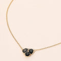 Teardrop Oval Round Stone Cluster Pendant Necklace