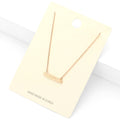 "Hope" textured matte metal message bar pendant necklace