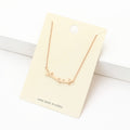 Textured Matte Metal Twig Pendant Necklace