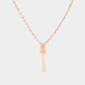 Brass Fork Pendant Necklace