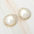 Teardrop Pearl Halo Earrings