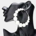 Oversize Pearl Hoop Earrings