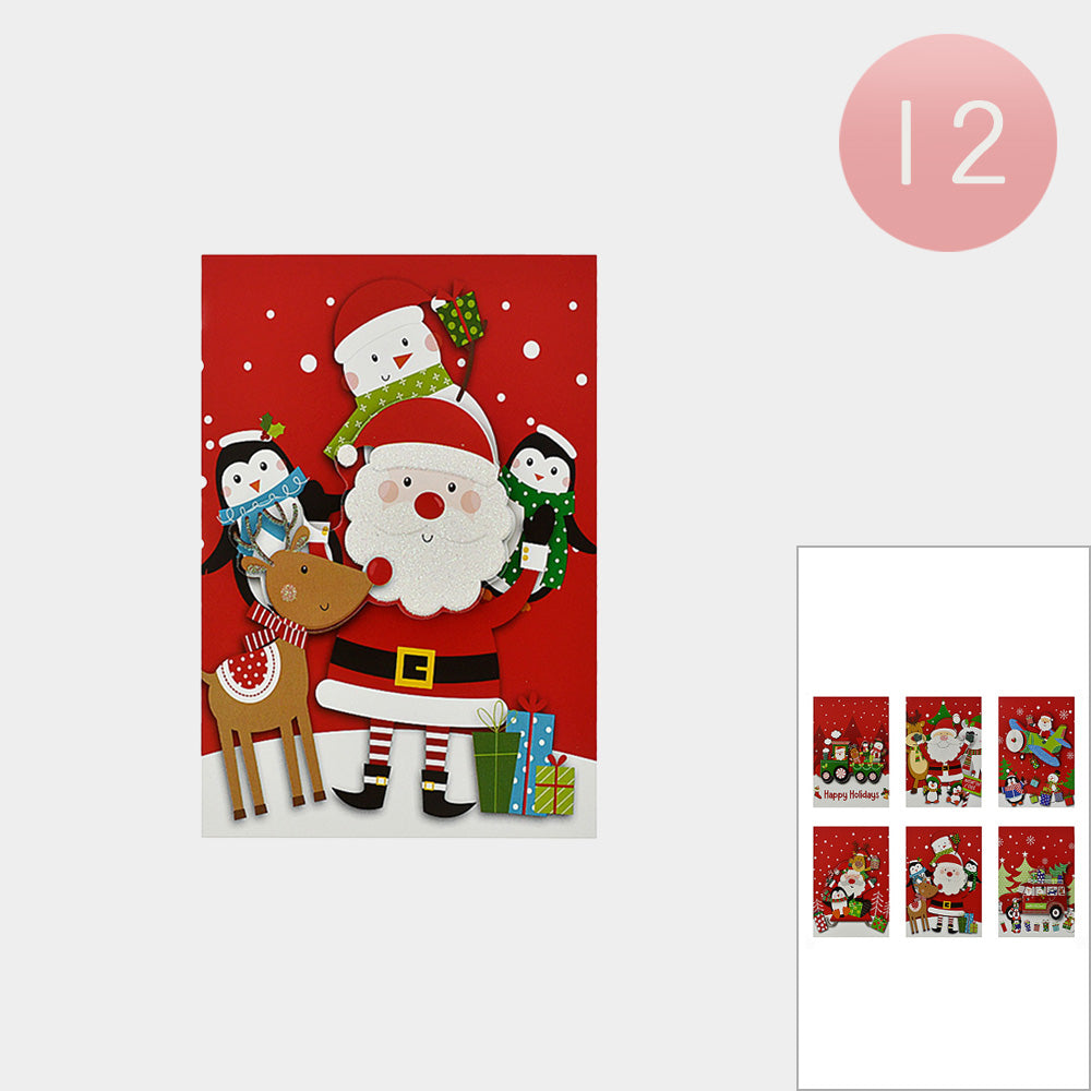 12PCS - Holiday Christmas Greeting Card Set