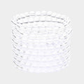 8PCS - Clear Lucite stack stretch bracelets