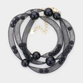 Pearl Accented Mesh Wrap Bracelet