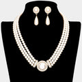 3 Row Pearl Necklace