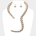 Pearl Beaded Snake Open Necklace