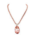 Teardrop Pendant Bling Necklace