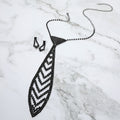 Rhinestone Pave Neck Tie Necklace