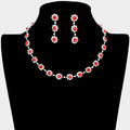 Floral Crystal Rhinestone Collar Necklace