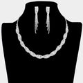 Braided Rhinestone Necklace