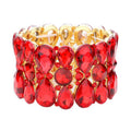 Teardrop Crystal Stretch Evening Bracelet