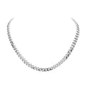 6 Diamond Cut Stainless Steel 18 Inch 8mm Cuban Chain Necklace