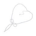 SECRET BOX_Stone Pointed Faceted Beaded Bow Necklace