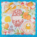 Seaside Feast Print Square Bandana Scarf