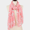 Bird Stripe Print Scarf