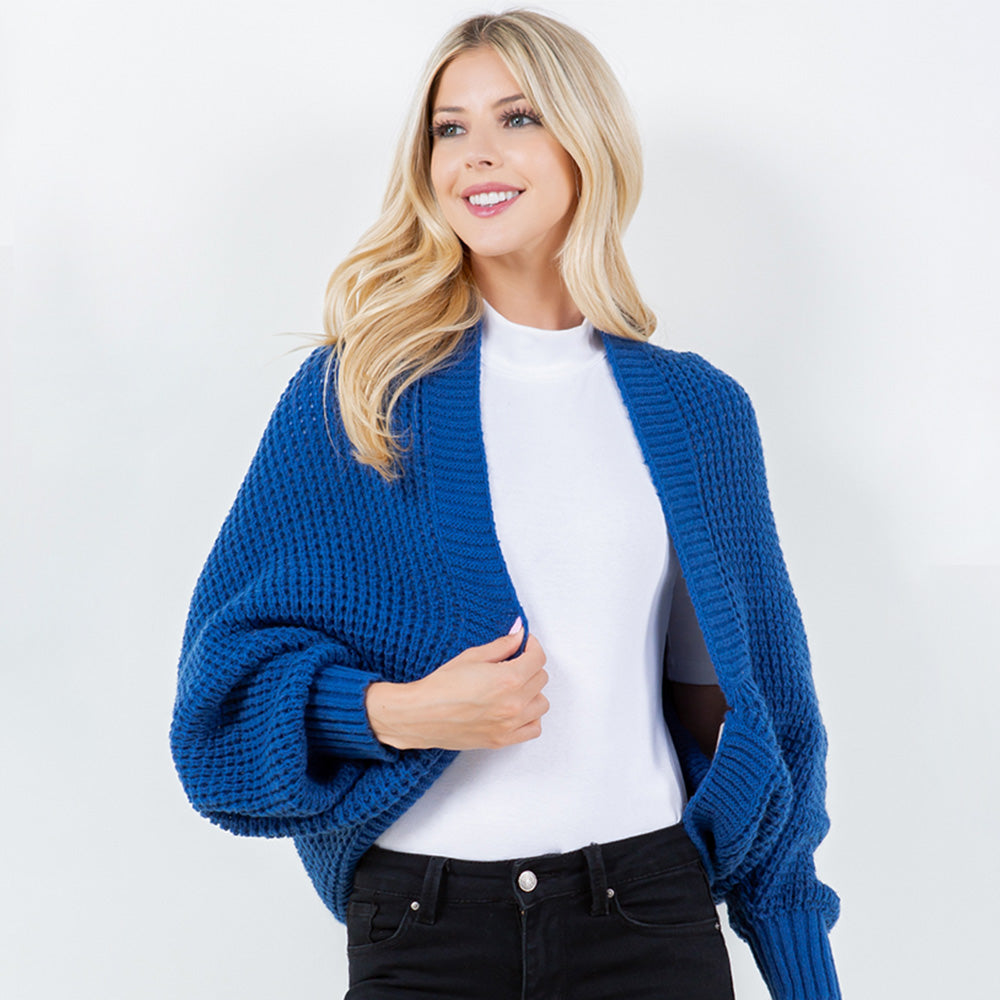 Cozy Open Front Knit Shrug